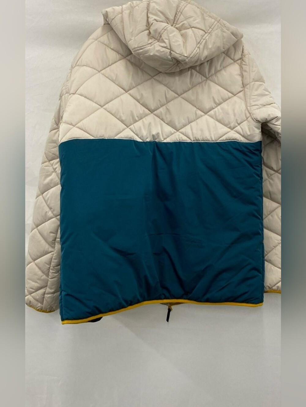 Men's Vans Size Large MTE-1 Colorblock Puffer Jacket Cream/Teal - Picture 2 of 4